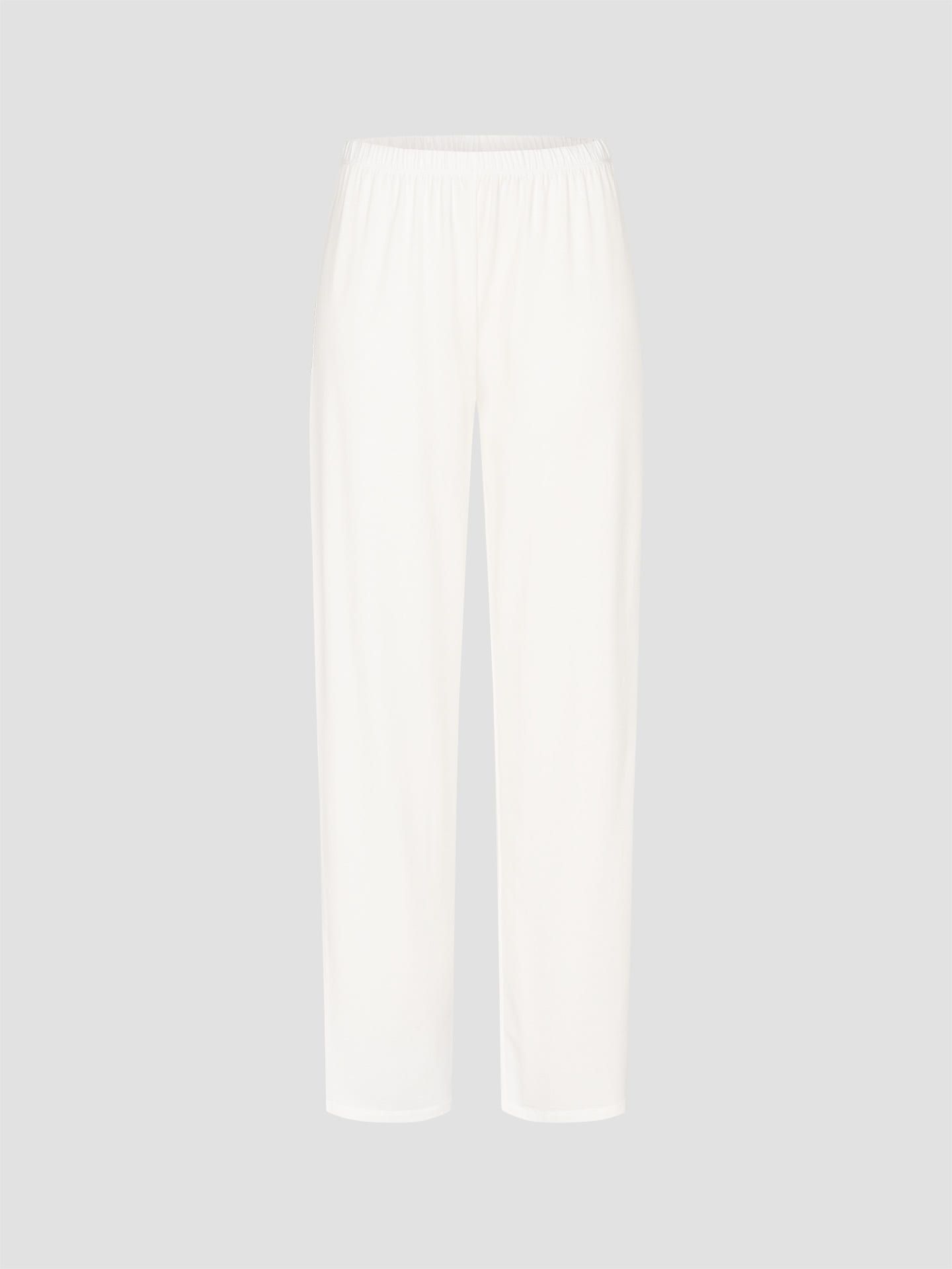 Light Touch lange Schlafhose ecru 9